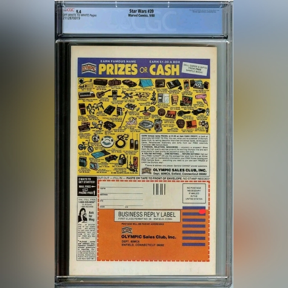 Star Wars CGC 9.2 Graded Comic #39 Dark Vader HIGH GRADE! - Picture 4 of 4